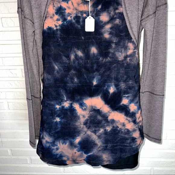 Mystree Anthropologie gray crewneck tie-dye Cotton shirt, Women’s Size Small - Picture 6 of 6